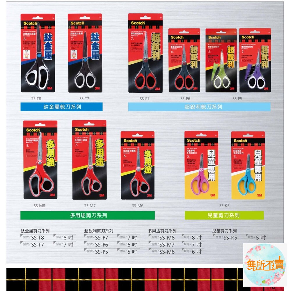 《出清品特惠賣場》3M Scotch百利 鈦金屬不沾黏事務剪刀 7吋-圖片-8