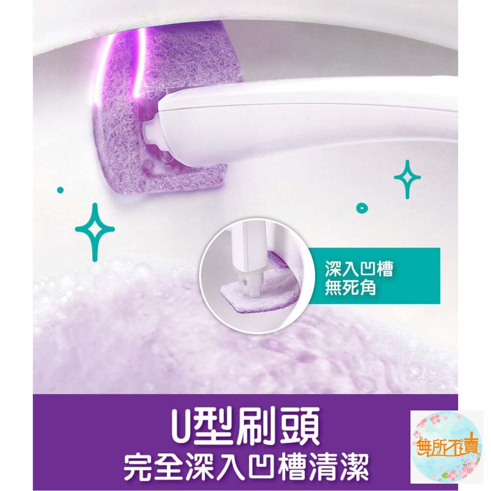 3M 百利超淨替換式馬桶刷 -小蘇打清潔配方(1握把+1底座+5刷頭)-圖片-5