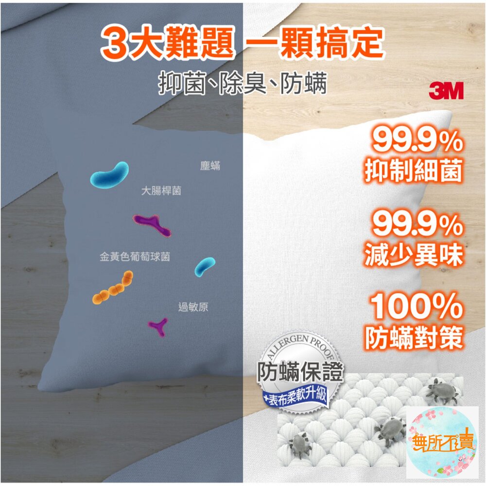 <<出清品特惠賣場>>3M抑菌除臭防蹣纖維枕【加高型】-圖片-4