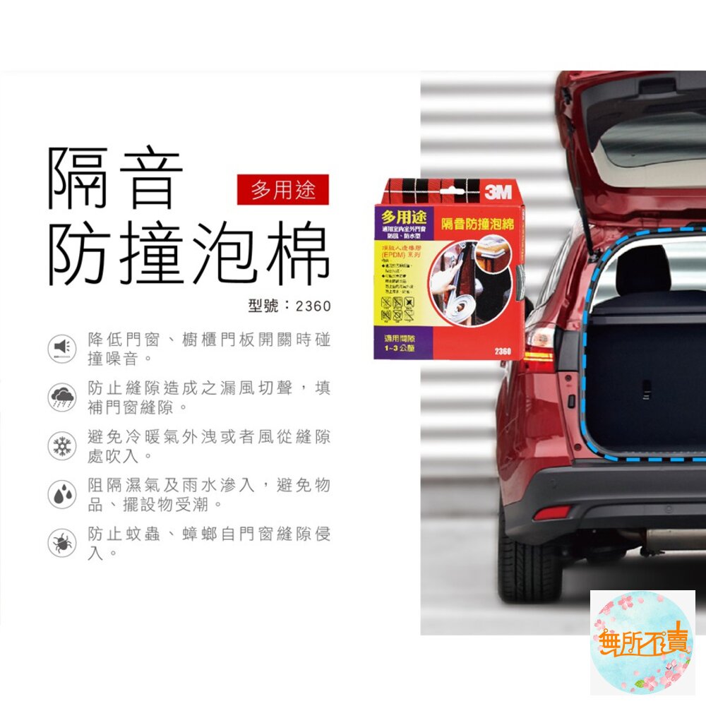 《出清品特惠賣場》3M 室外用氣密隔音防撞泡棉: 8801(1-3mm)/8802(3-5mm)/8803(4-6mm)-圖片-5