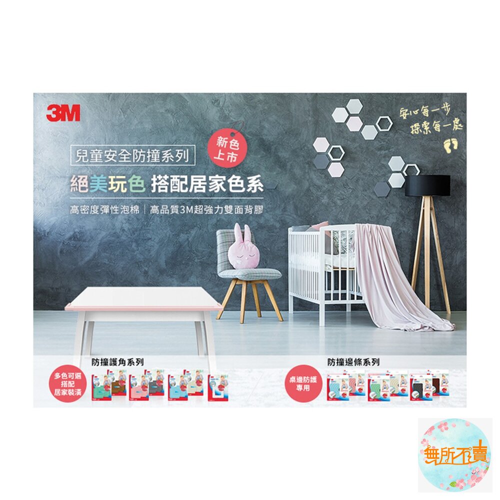 3M 兒童安全防護邊條2M:褐色 /灰色/ 米白色 /粉藍色 /粉紅色/ 粉綠色-圖片-5