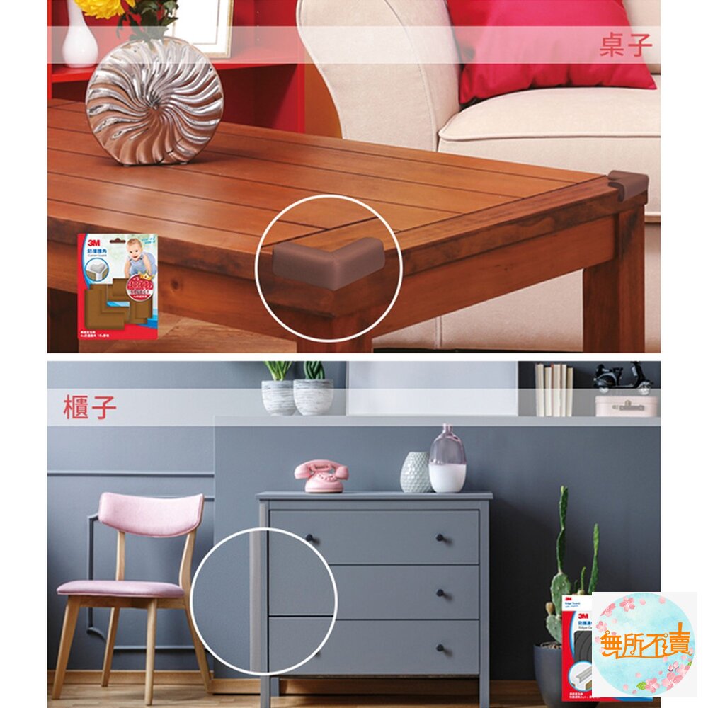 3M 兒童安全防護邊條2M:褐色 /灰色/ 米白色 /粉藍色 /粉紅色/ 粉綠色-圖片-8