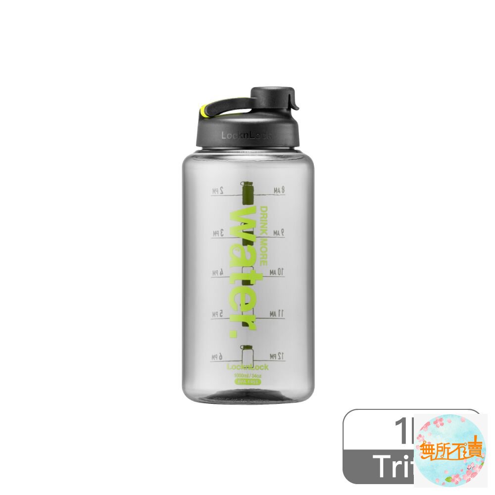 樂扣 輕鬆扣水壺1L(黑/灰) 封面照片