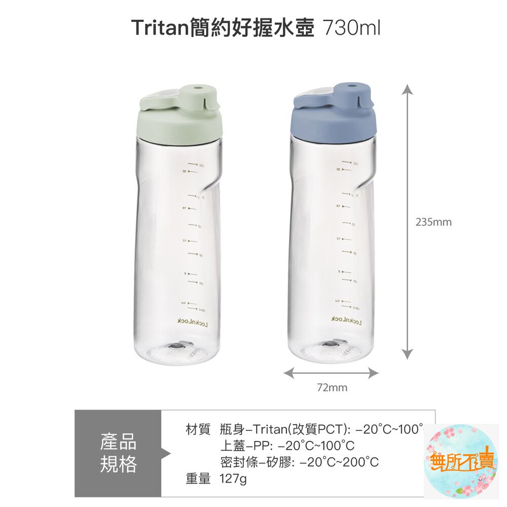 樂扣樂扣Tritan簡約好握水壺/730ml-圖片-2
