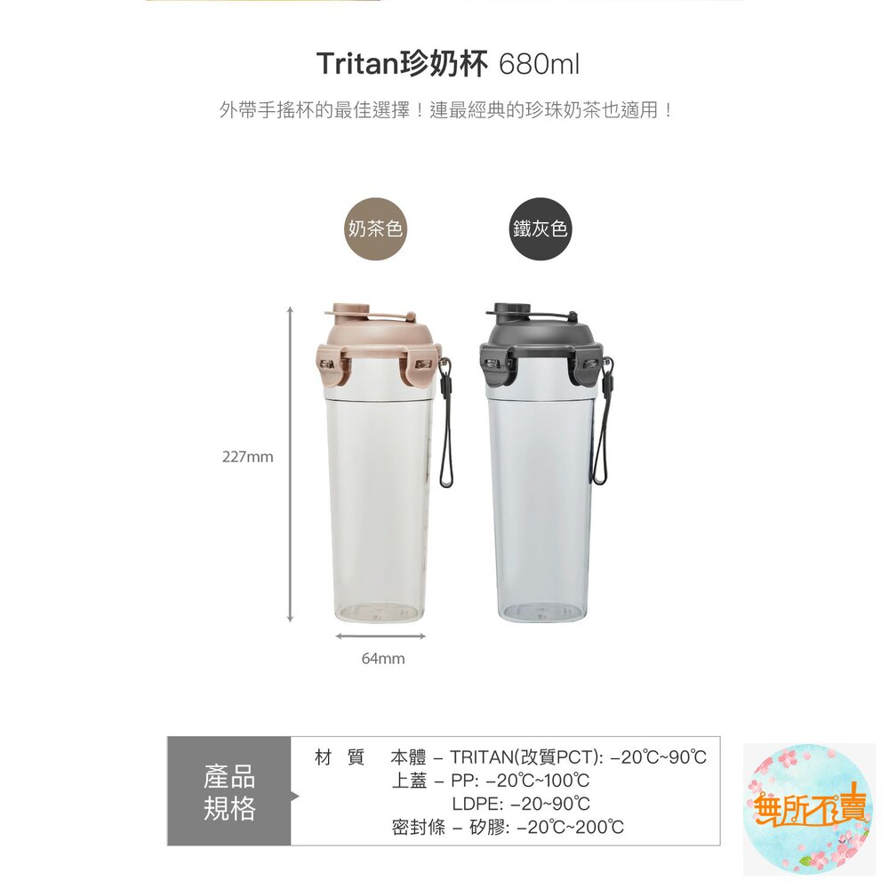 樂扣樂扣 珍奶杯680ML鐵灰色/奶茶色-圖片-3