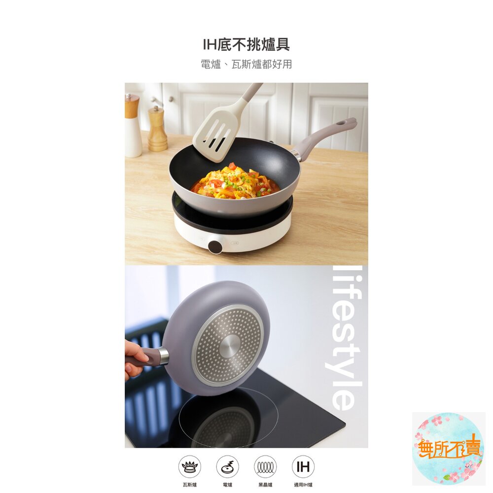 樂扣樂扣輕曜漸層不沾IH炒鍋/平煎鍋-圖片-9