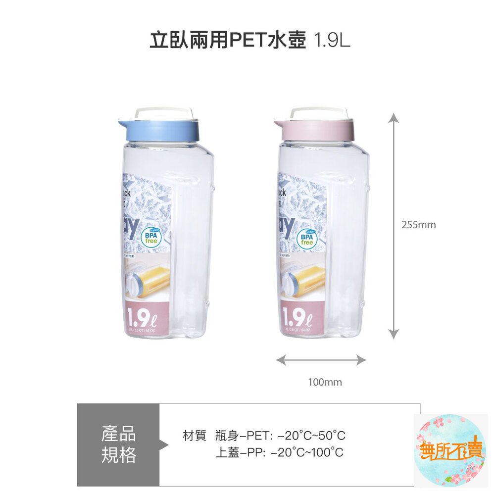 樂扣樂扣PET水壺1.9L/立臥兩用-圖片-3