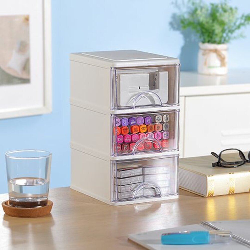 KEYWAY-AR3803-聯府 彩集三層收納盒 AR-3803  小物收納