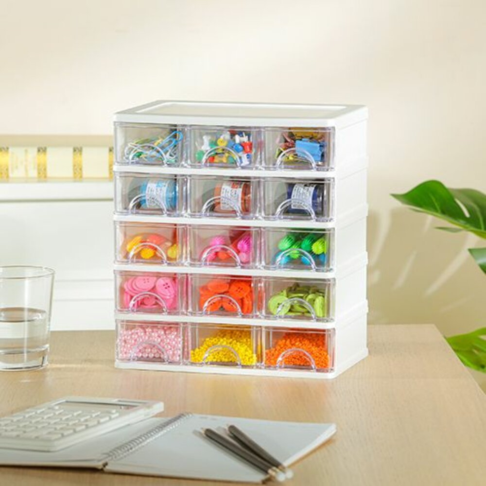 KEYWAY-AR536-AR015-聯府 彩集15格收納盒 AR-015 小物收納