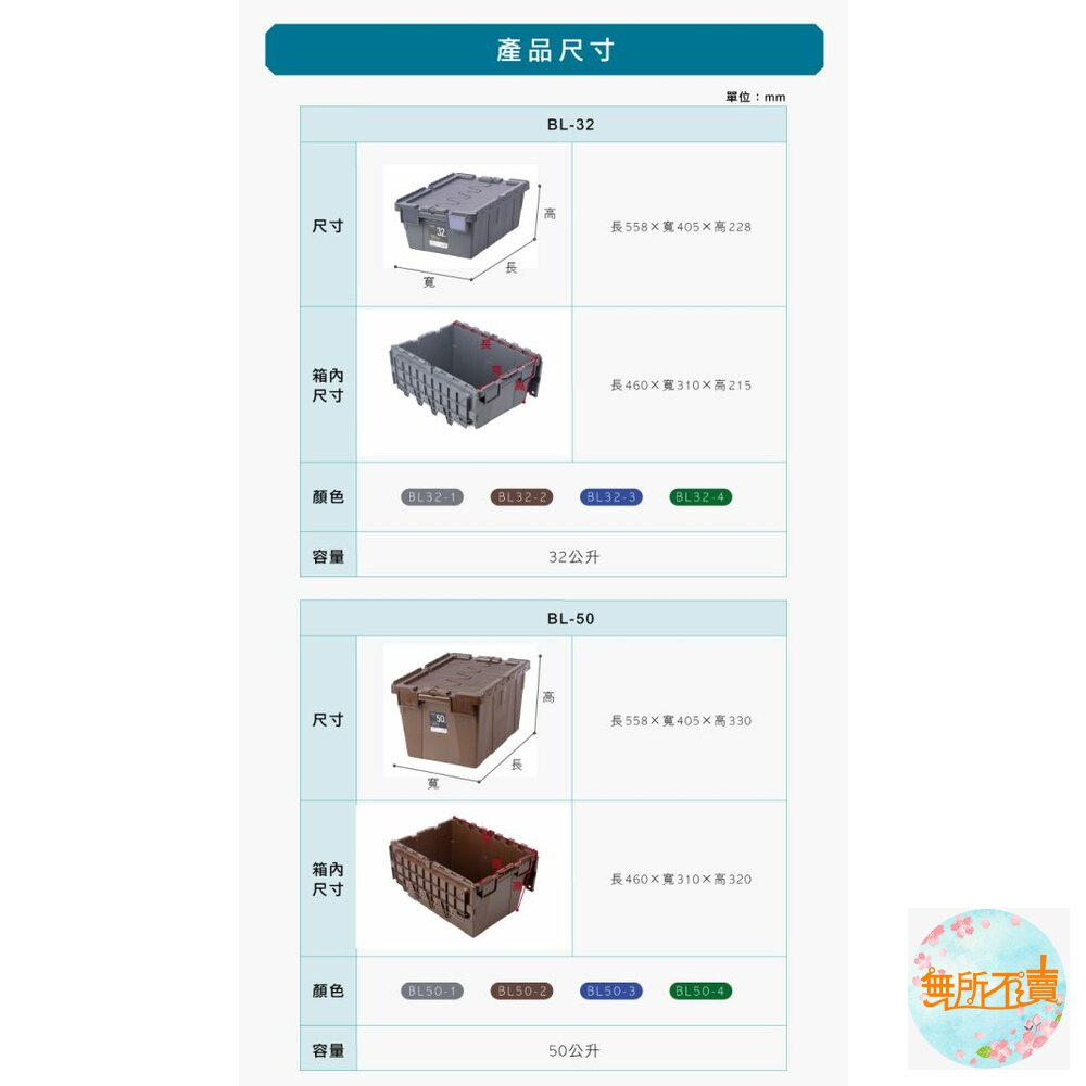 KEYWAY 2號物流箱32L 商用收納箱BL32-圖片-1