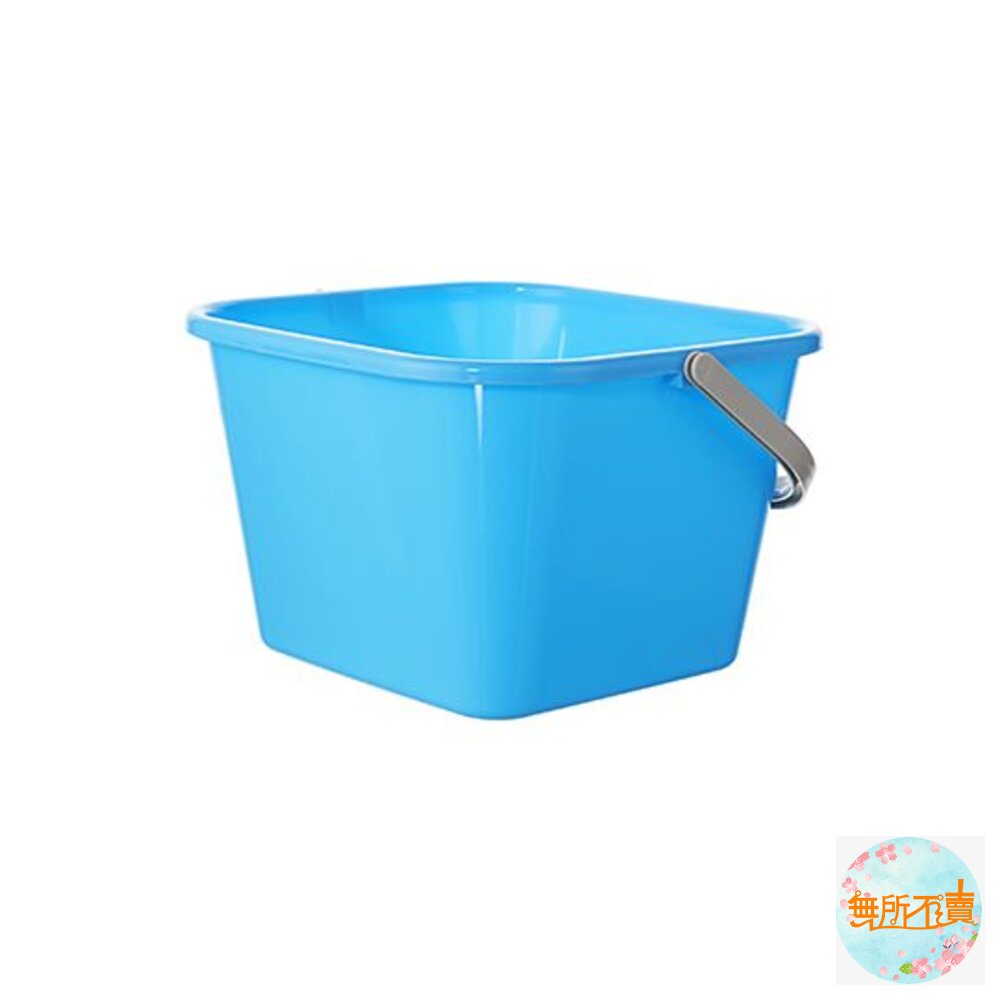 聯府 好運花方型水桶 提把水桶 9L CF707 堆沙堡 置物桶 戲水 露營 台灣製-圖片-2