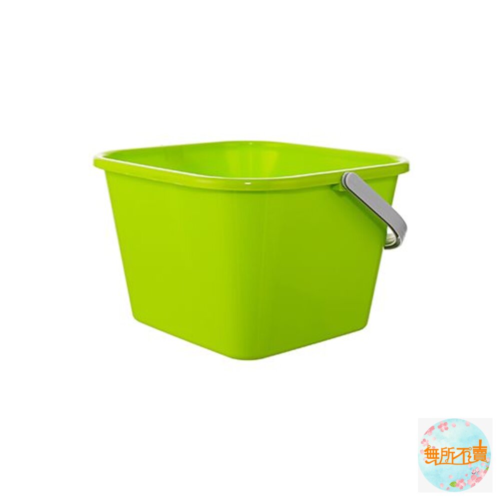 聯府 好運花方型水桶 提把水桶 9L CF707 堆沙堡 置物桶 戲水 露營 台灣製-圖片-3