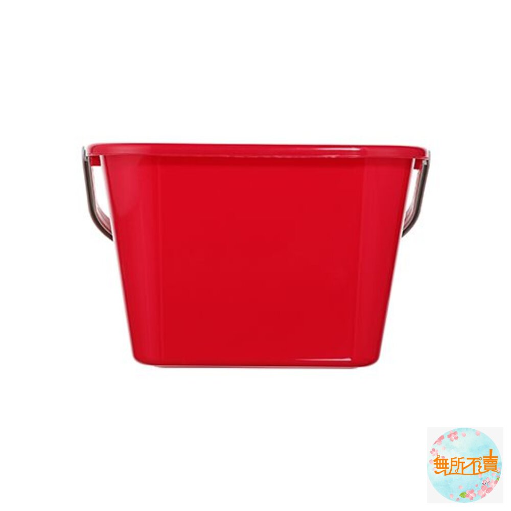 聯府 好運花方型水桶 提把水桶 9L CF707 堆沙堡 置物桶 戲水 露營 台灣製-圖片-5