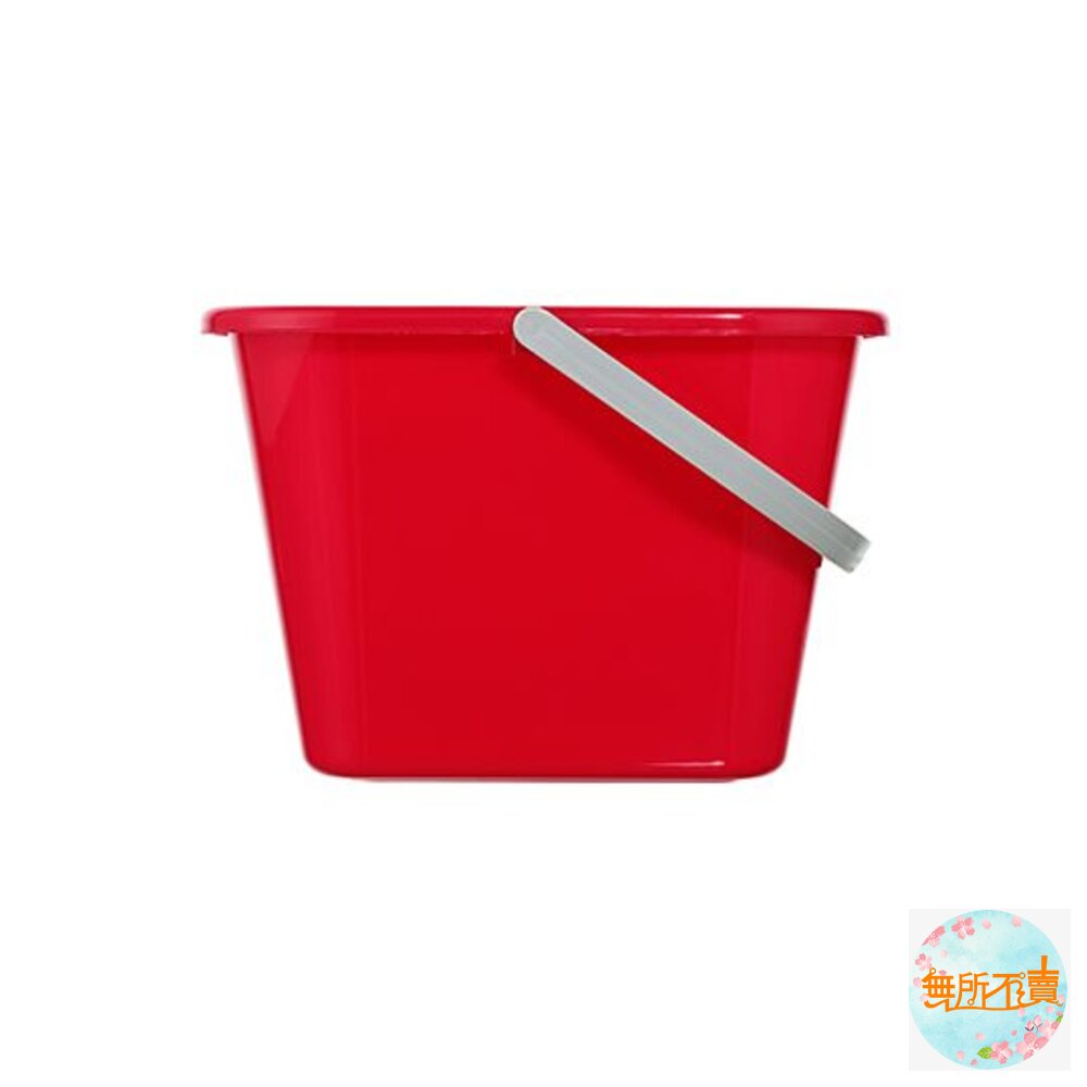 聯府 好運花方型水桶 提把水桶 9L CF707 堆沙堡 置物桶 戲水 露營 台灣製-圖片-7