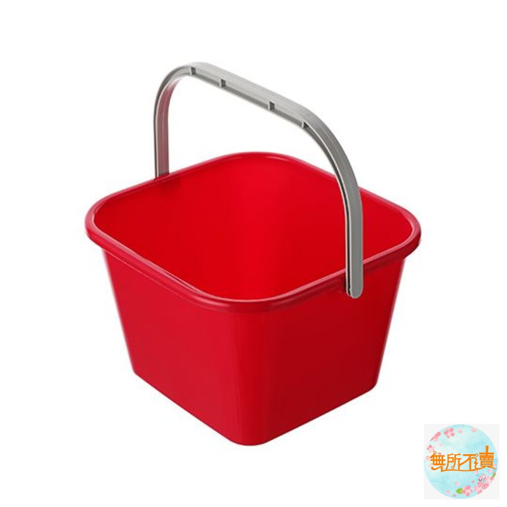 聯府 好運花方型水桶 提把水桶 9L CF707 堆沙堡 置物桶 戲水 露營 台灣製-圖片-8