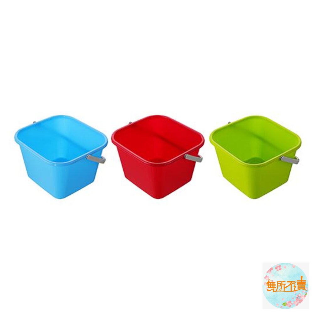 聯府 好運花方型水桶 提把水桶 9L CF707 堆沙堡 置物桶 戲水 露營 台灣製 封面照片