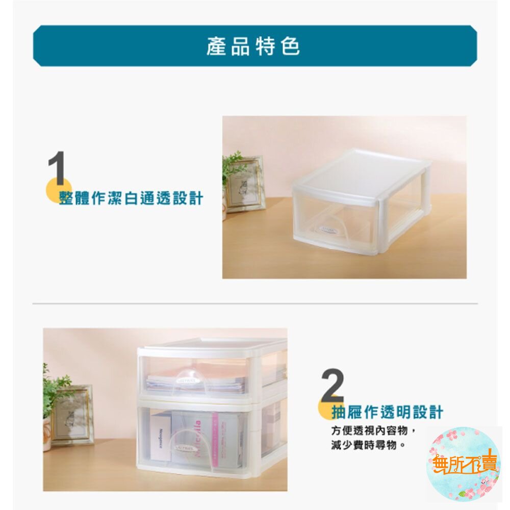 聯府 A4文書整理箱(淺型) DM-011 小物收納-圖片-2