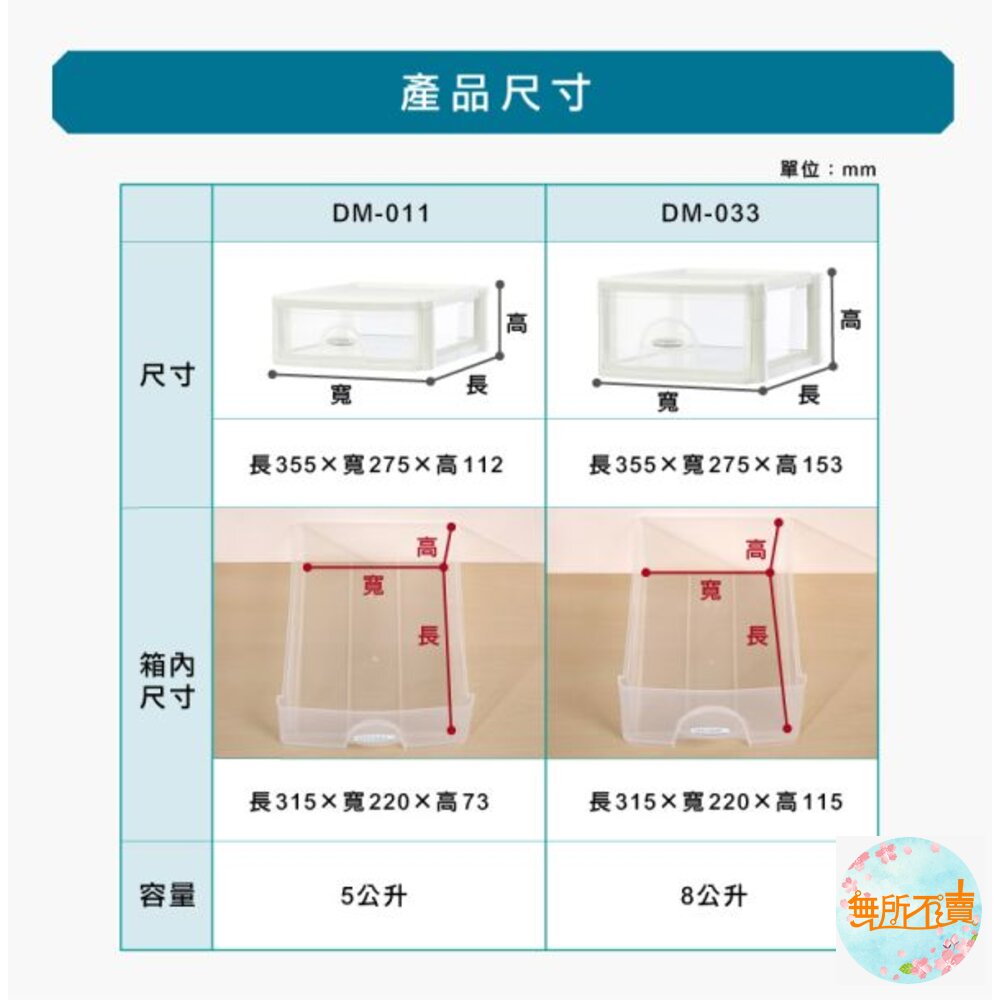 聯府 A4文書整理箱(深型)DM-033 小物收納-圖片-2