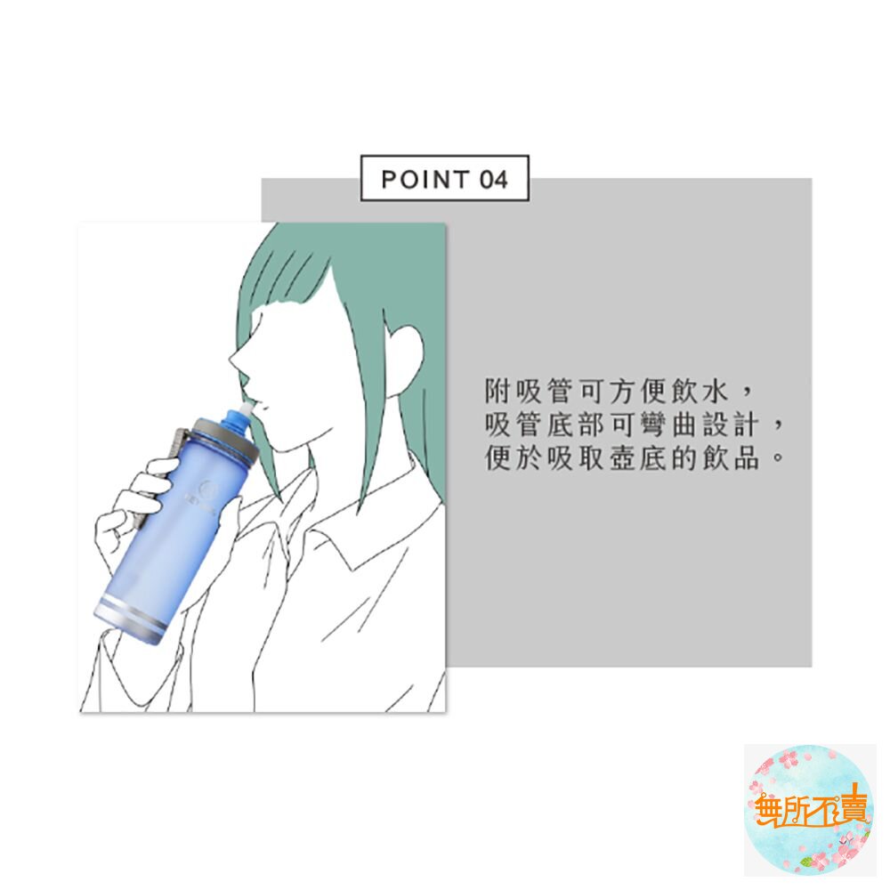 聯府 水雲彩吸管水壺570ML(L) EG-570-圖片-4