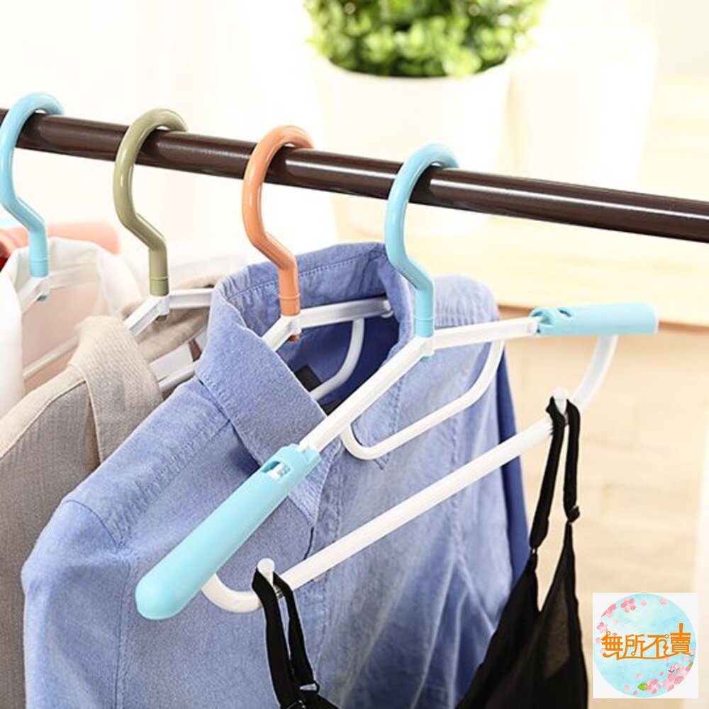 聯府 如意伸縮衣架,掛領帶,細肩帶,寬肩衣架,5入 F635-圖片-2