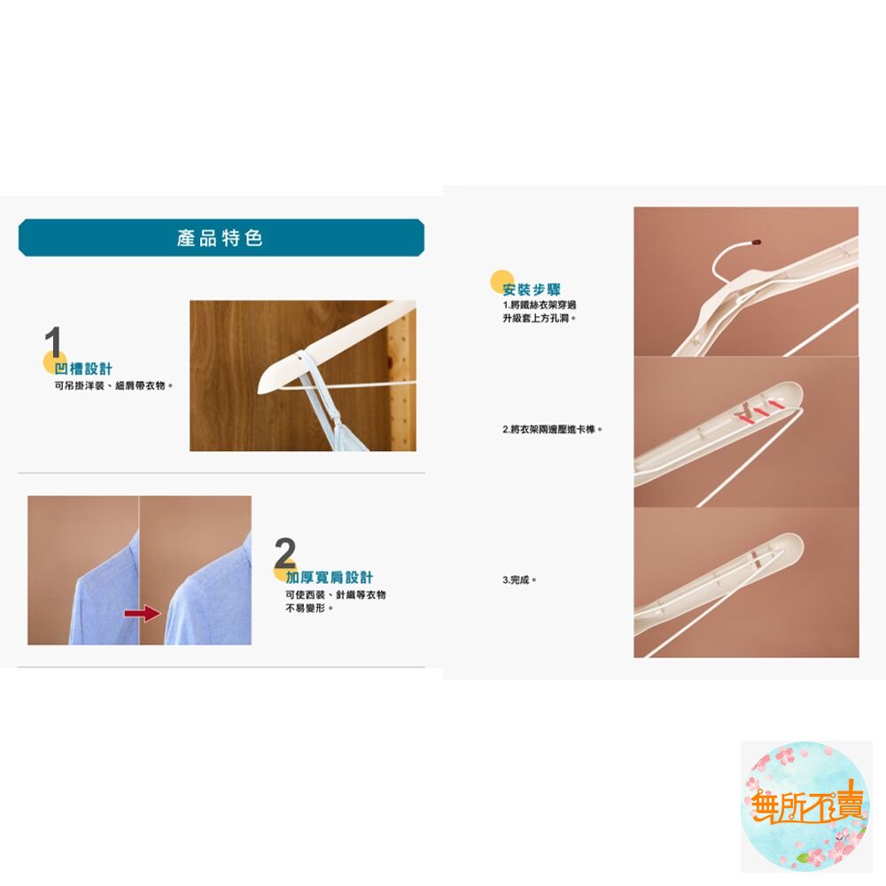 聯府 鐵線衣架升級套10入 F910-圖片-4