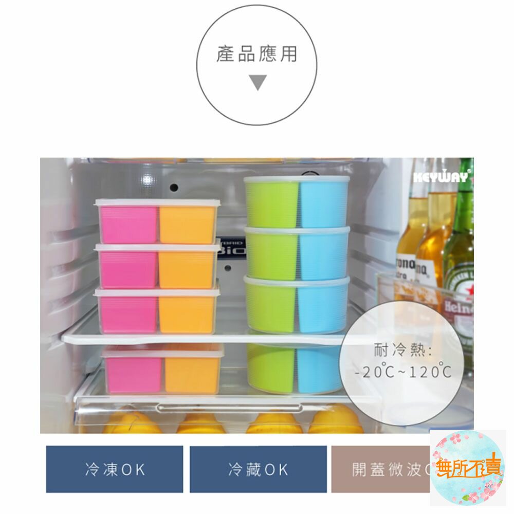 聯府 巧麗分格密封盒:圓型3格/方型4格-圖片-3