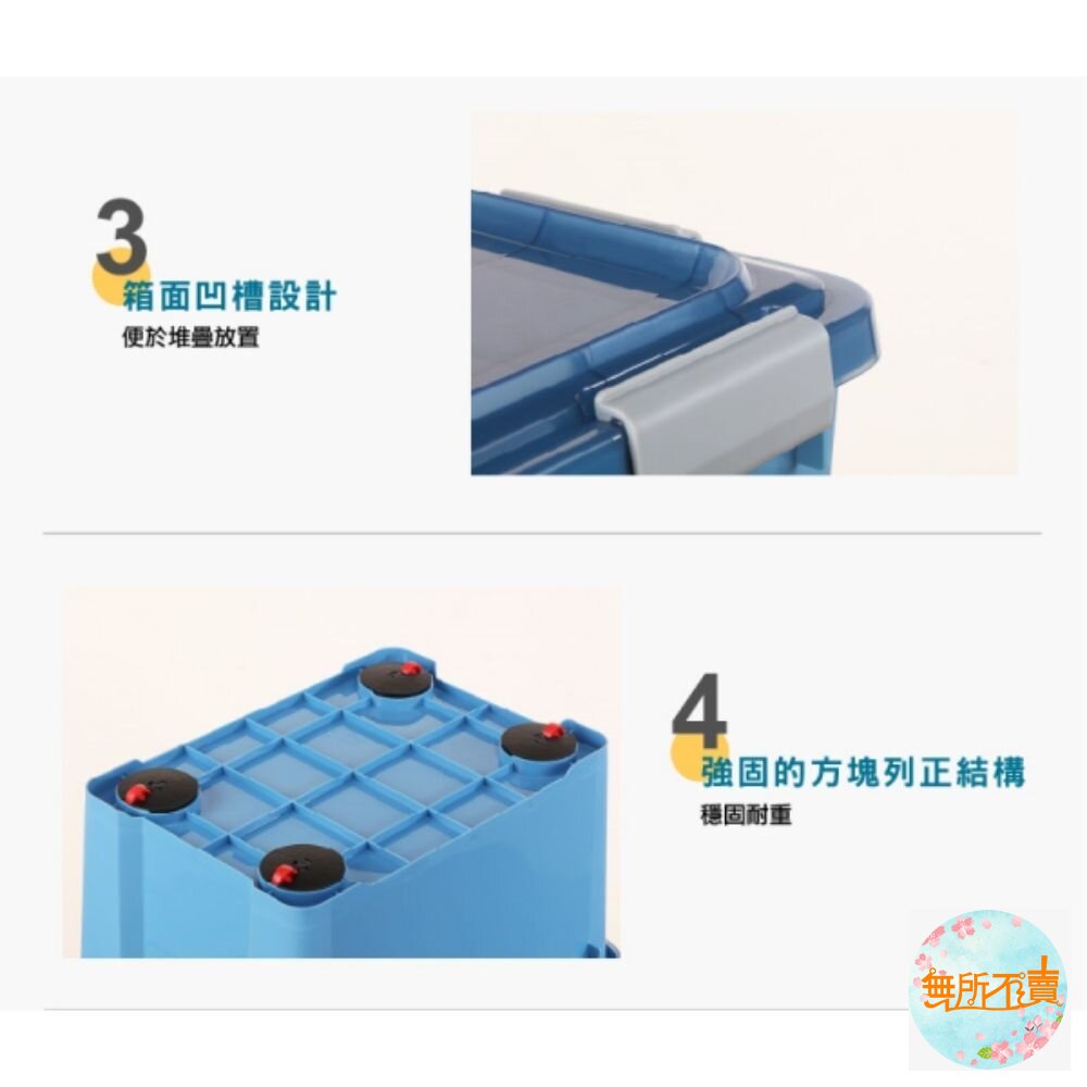 KEYWAY BEST手提收納箱55L附輪HK-855-圖片-2