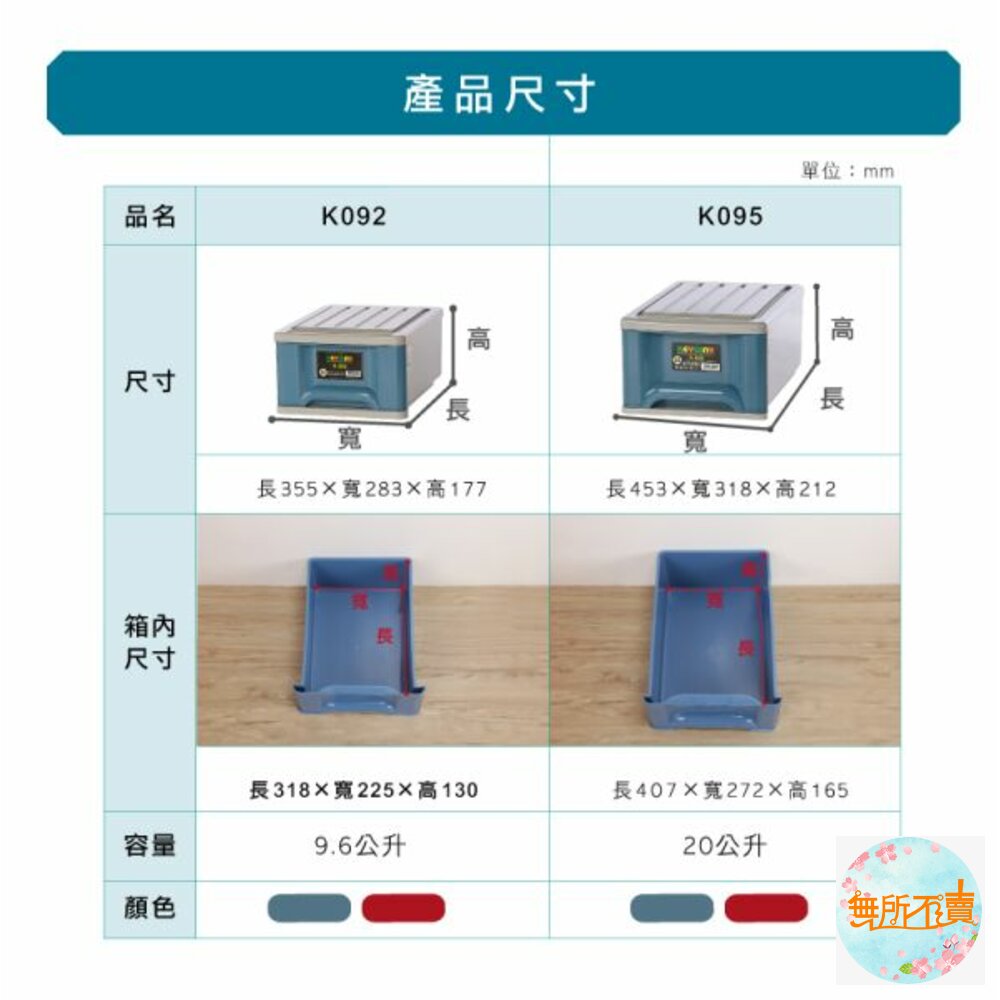 MIT K092抽屜整理箱9.6L 單入-圖片-3