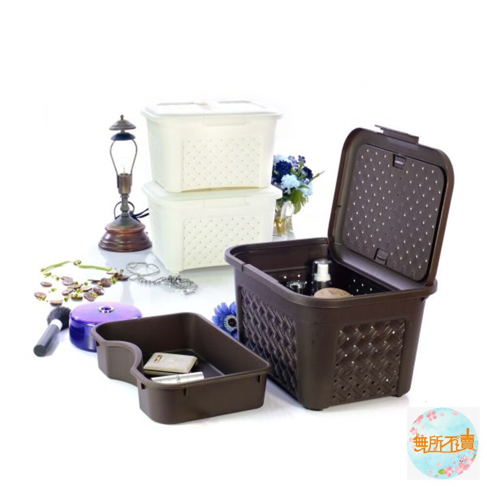 聯府 藤藝方型手提籃(6L) KGB-306-圖片-1