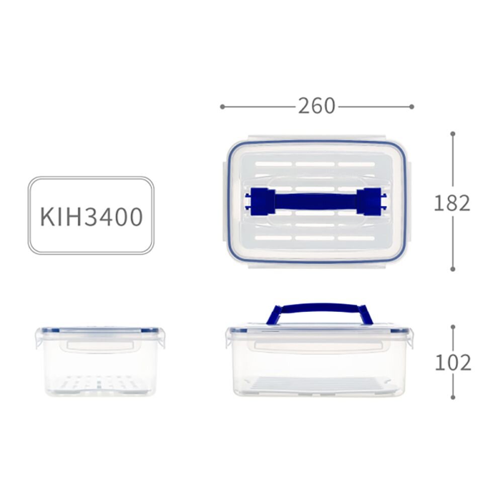 KEYWAY-KI-H3400-聯府 天廚手提保鮮盒 KI-H3400