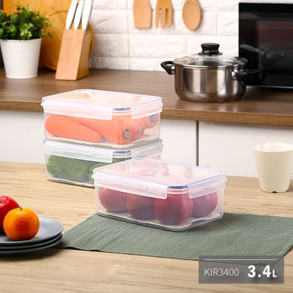 KEYWAY-KIR3400-聯府 天廚長型保鮮盒3.4L  KIR-3400