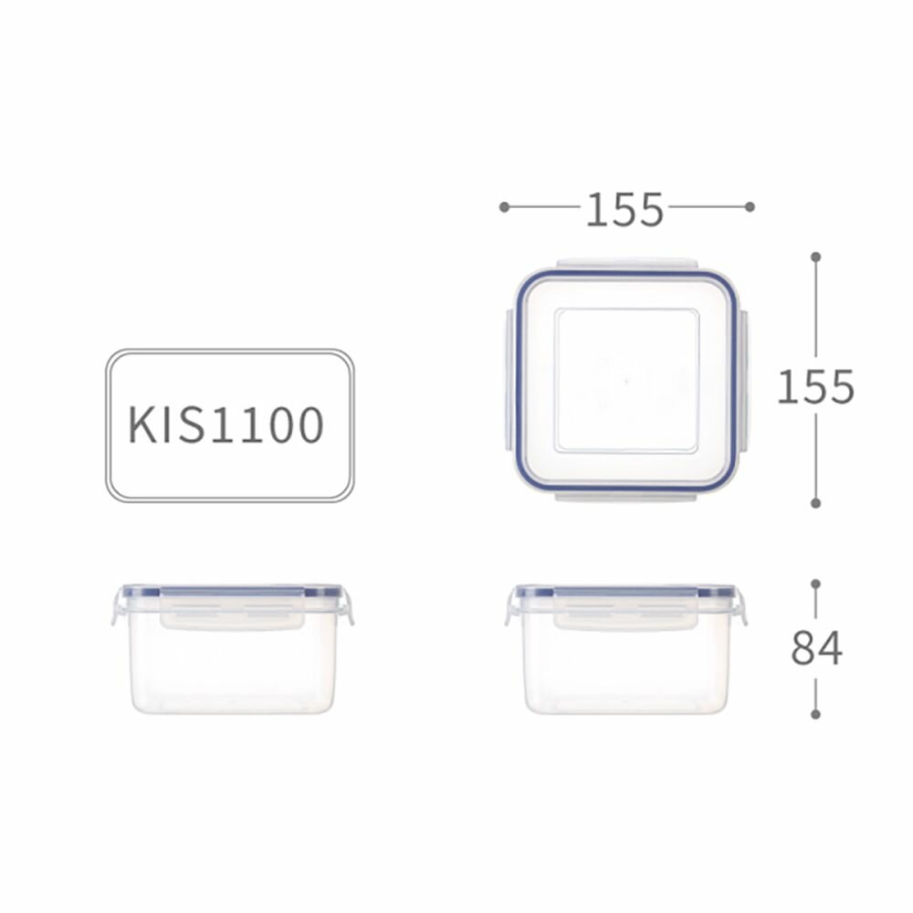 KEYWAY-KIS-1100-聯府 天廚方型保鮮盒 KIS-1100