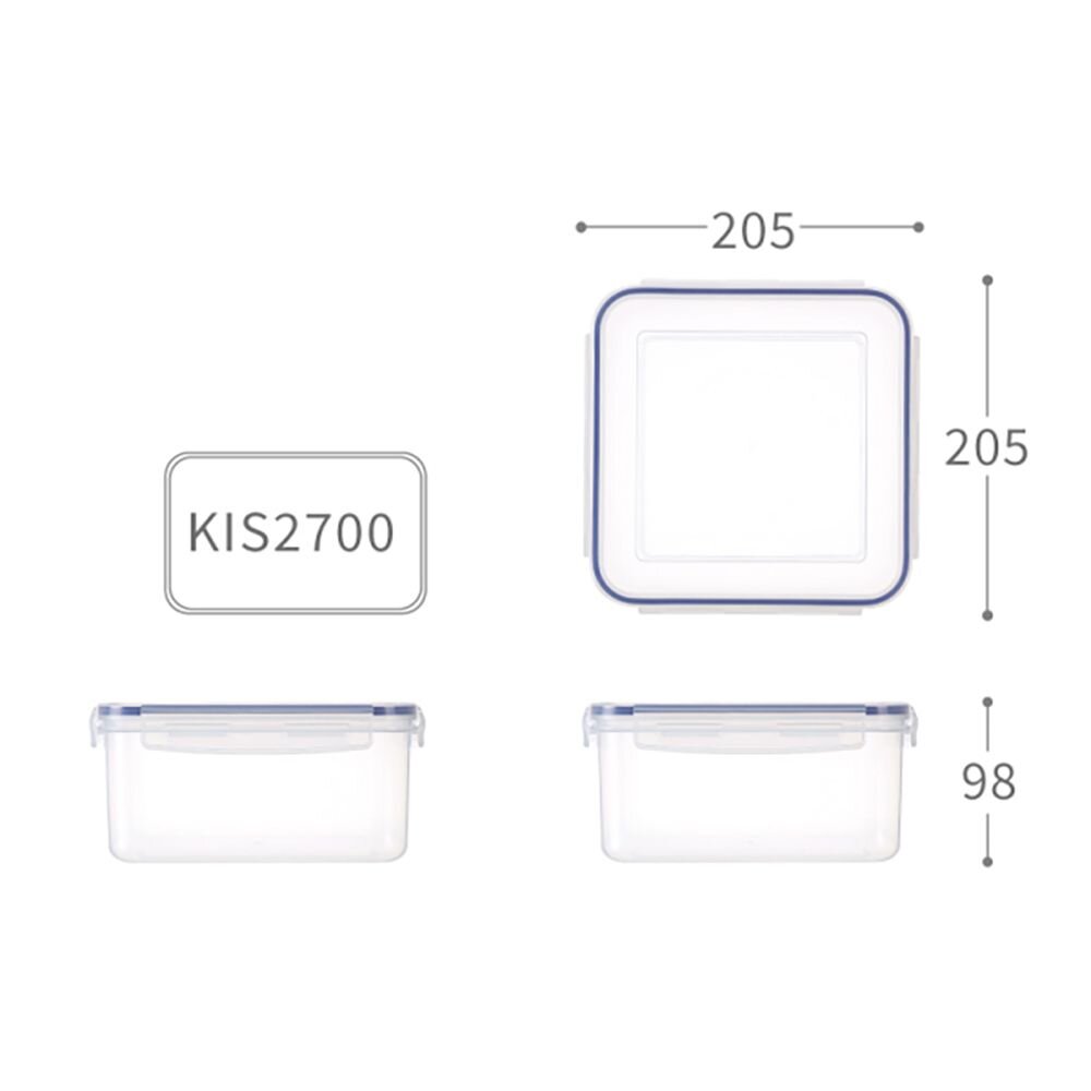 KEYWAY-KIS2700-聯府 天廚方型保鮮盒 KIS2700
