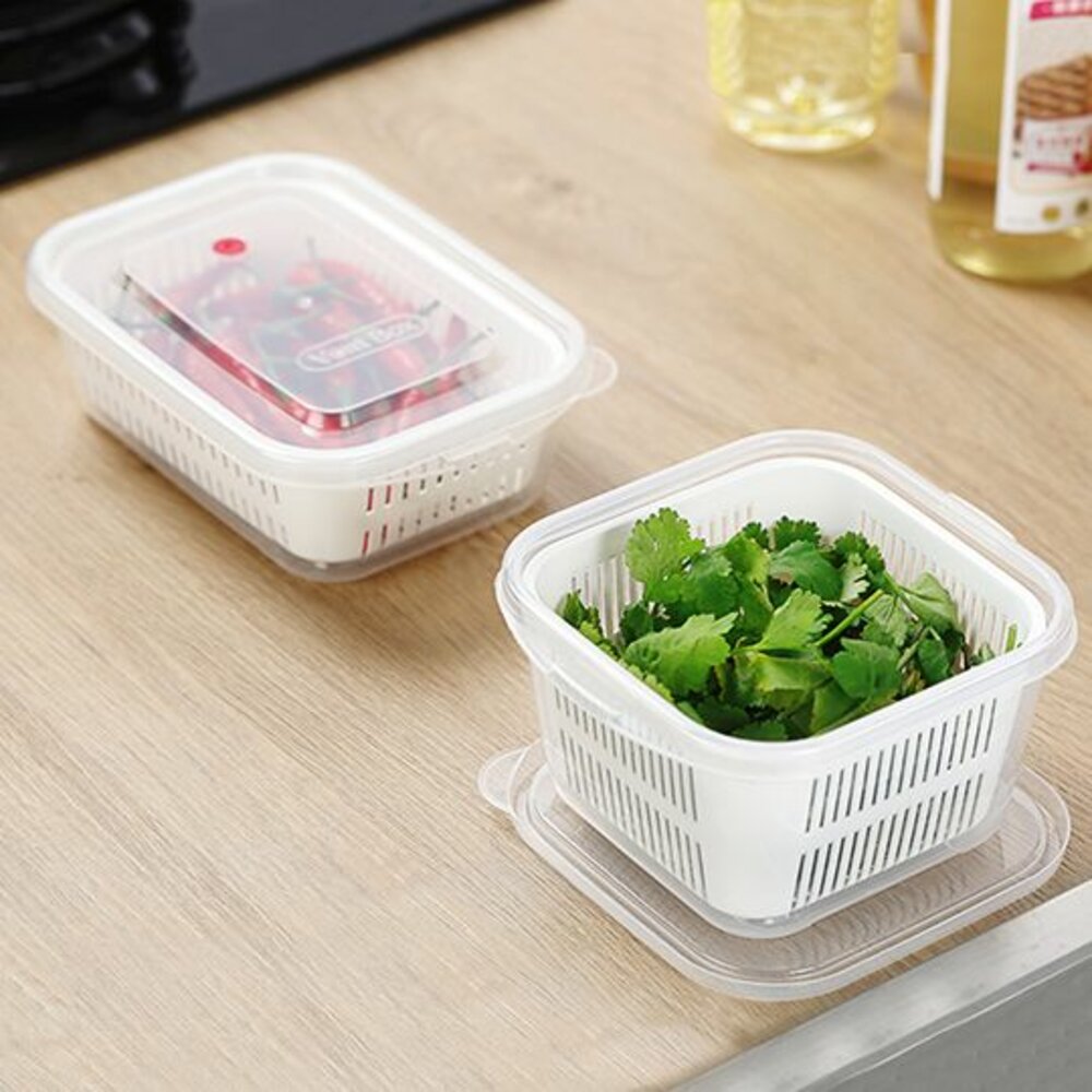 KEYWAY-KVR890-KVS970-聯府 小廚師保鮮盒：長型890ML/方型970ML