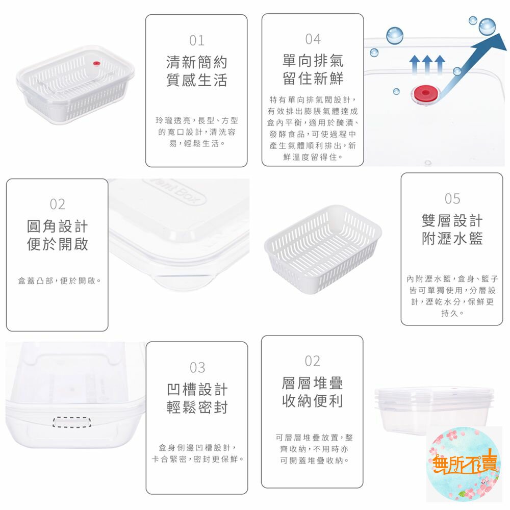 聯府 小廚師保鮮盒:長型890ML/方型970ML-圖片-5