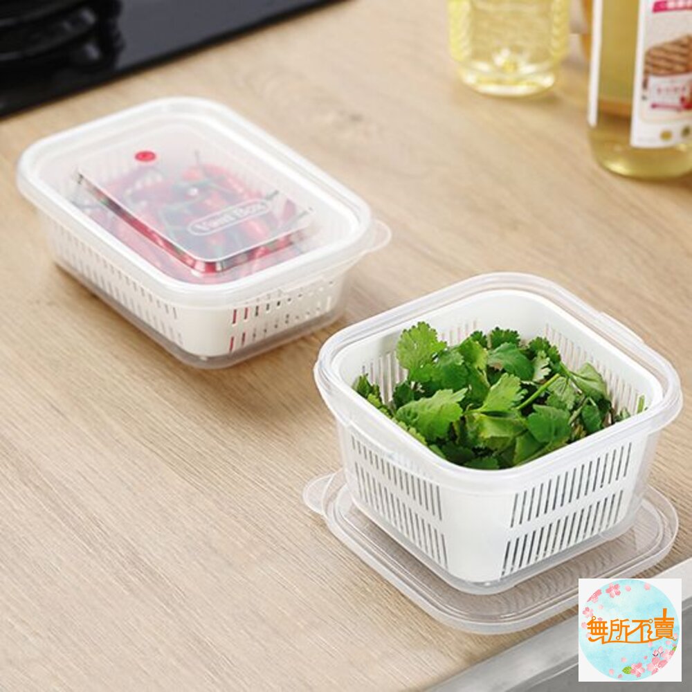 台灣製KEYWAY聯府 小廚師保鮮盒：長型890ML/方型970ML   瀝水保鮮盒  可微波冷凍 封面照片