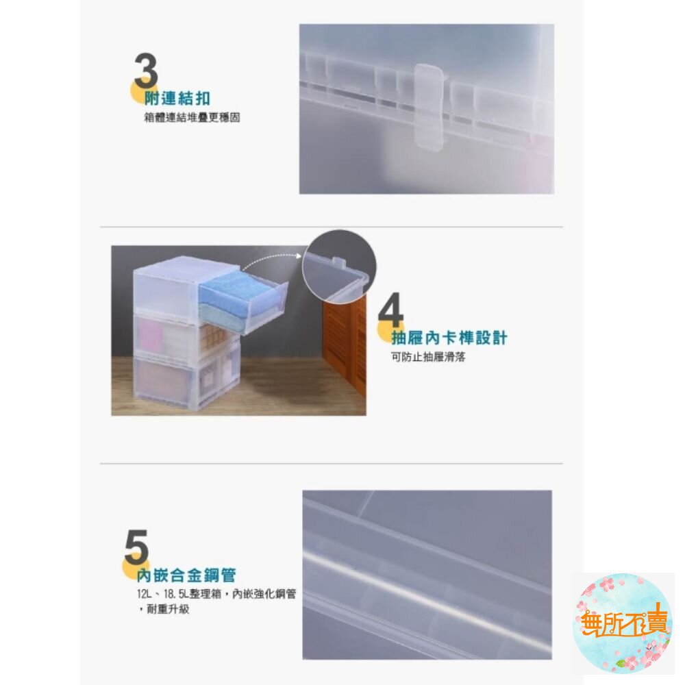 MIT 無印風透明LF系列整理箱:8L/12L/18.5L-圖片-2