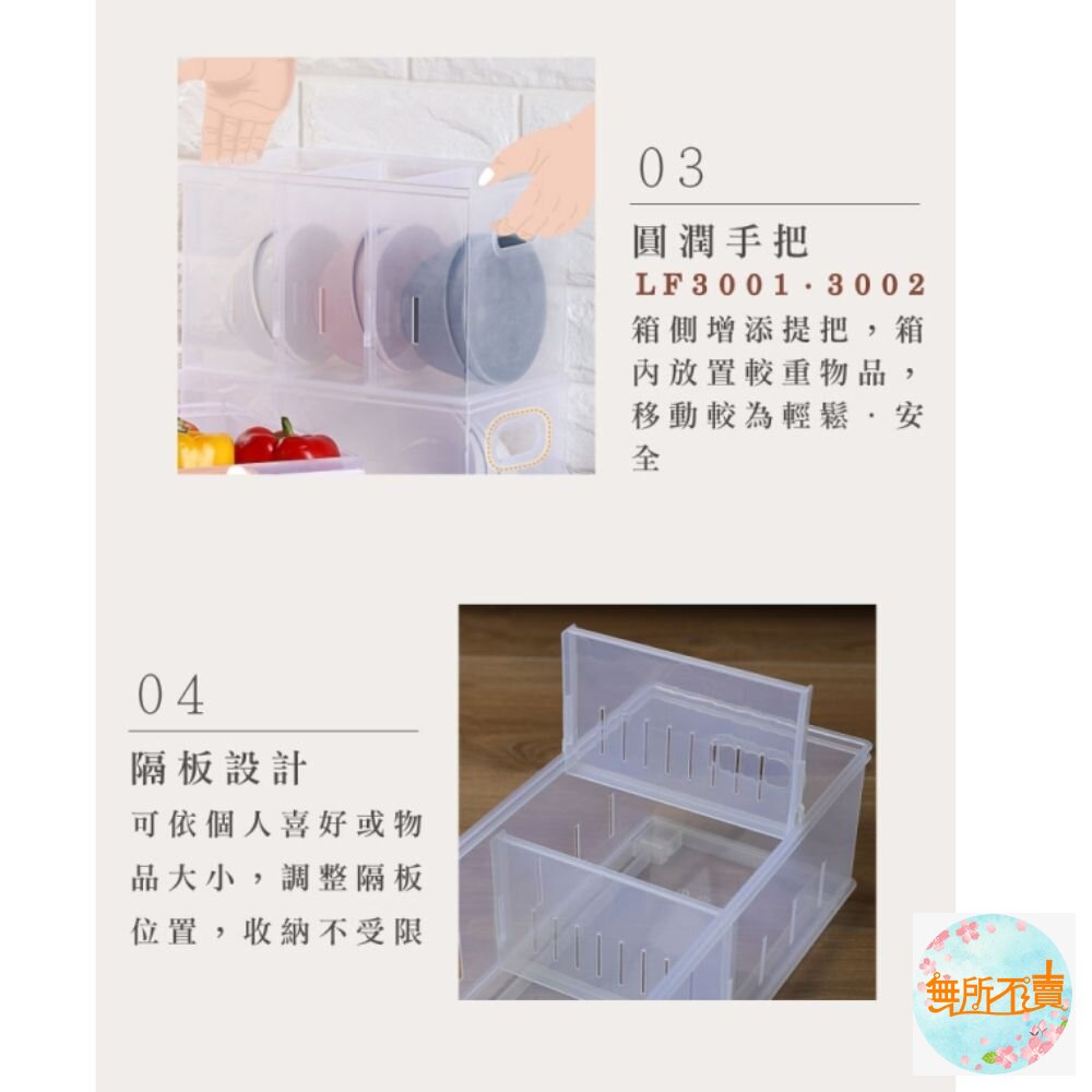 聯府 Fine隔板整理盒(小) LF-3004-圖片-3