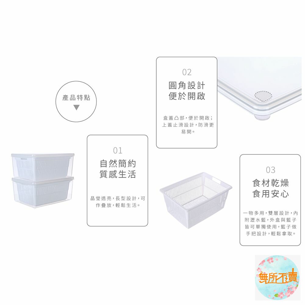 聯府 名廚A1瀝水保鮮盒 LM-A1-圖片-2