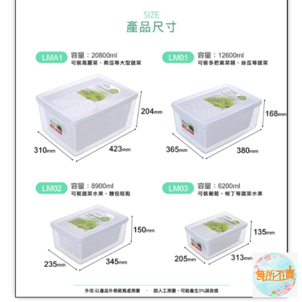 台灣製 聯府 名廚瀝水保鮮盒: 蔬菜水果保鮮 食藥署認證-圖片-2