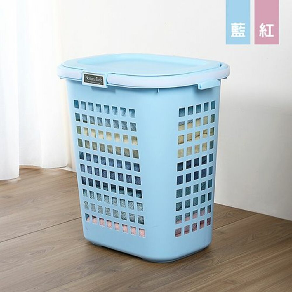 KEYWAY-P50051-聯府 大聚樂附蓋收納籃 P50051