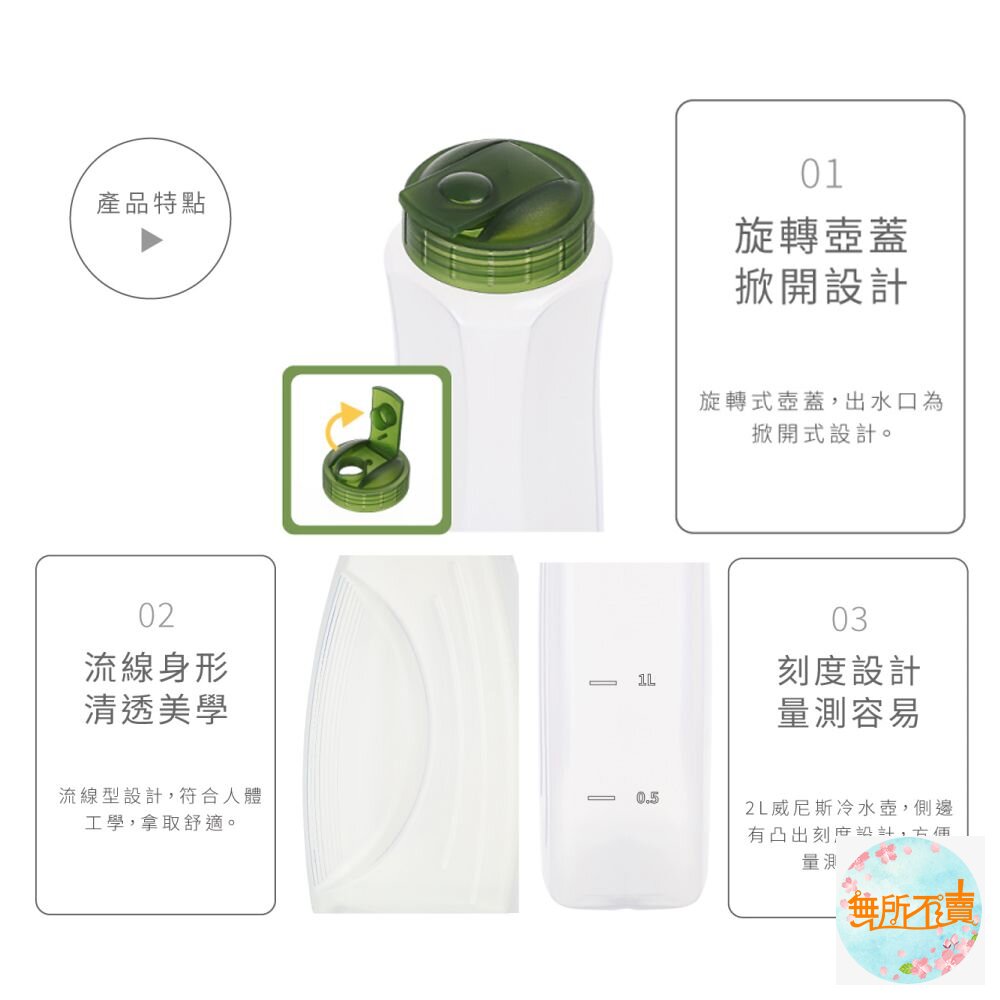 聯府 威尼斯冷水壼2L P8-2000-圖片-2
