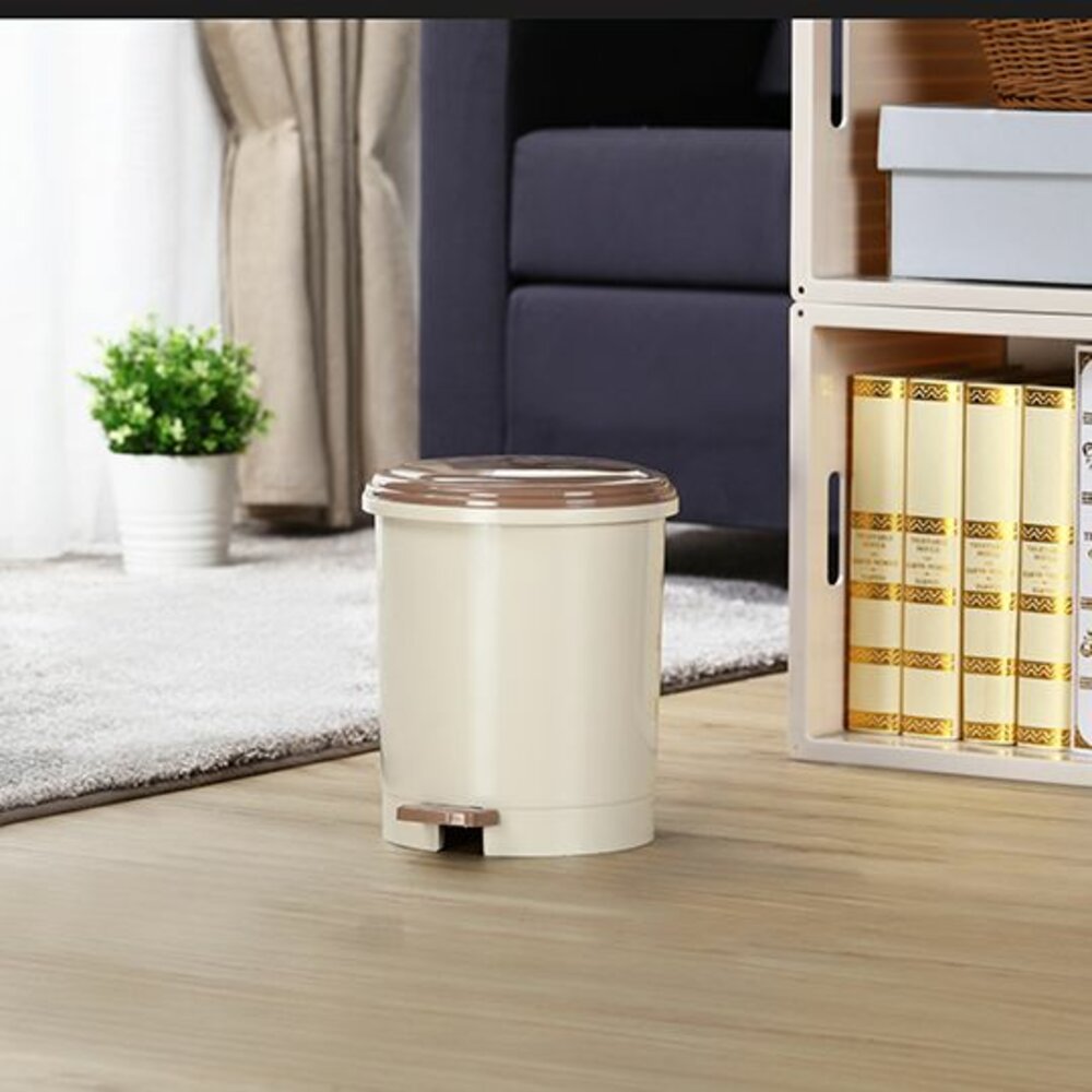 KEYWAY-RO005-聯府 朝代圓型4.5L垃圾桶 RO005