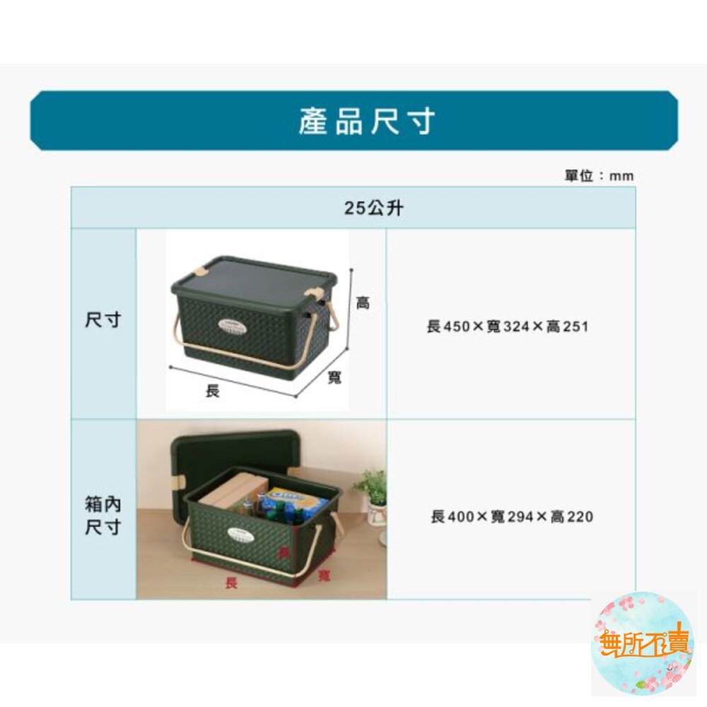 聯府 SUV手提收納籃(大) 25L SF6251-圖片-7