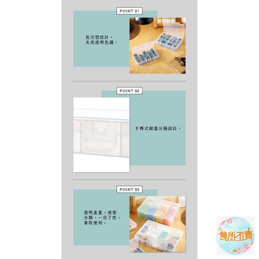 聯府 看的見12格收納盒 TFS012-圖片-4