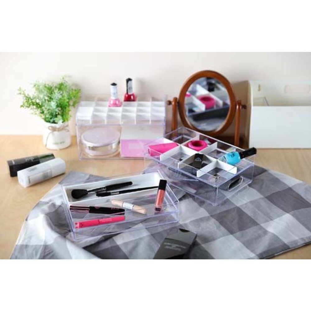 KEYWAY-TLV604-KEYWAY 安納4號收納盒(2格)TLV-604 透明小物收納