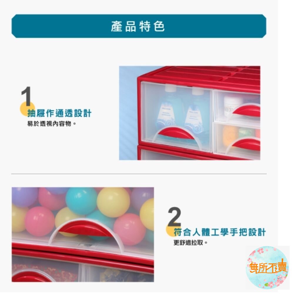 聯府 抽屜整理箱 K0982 雙抽分格抽屜整理箱32L-圖片-1