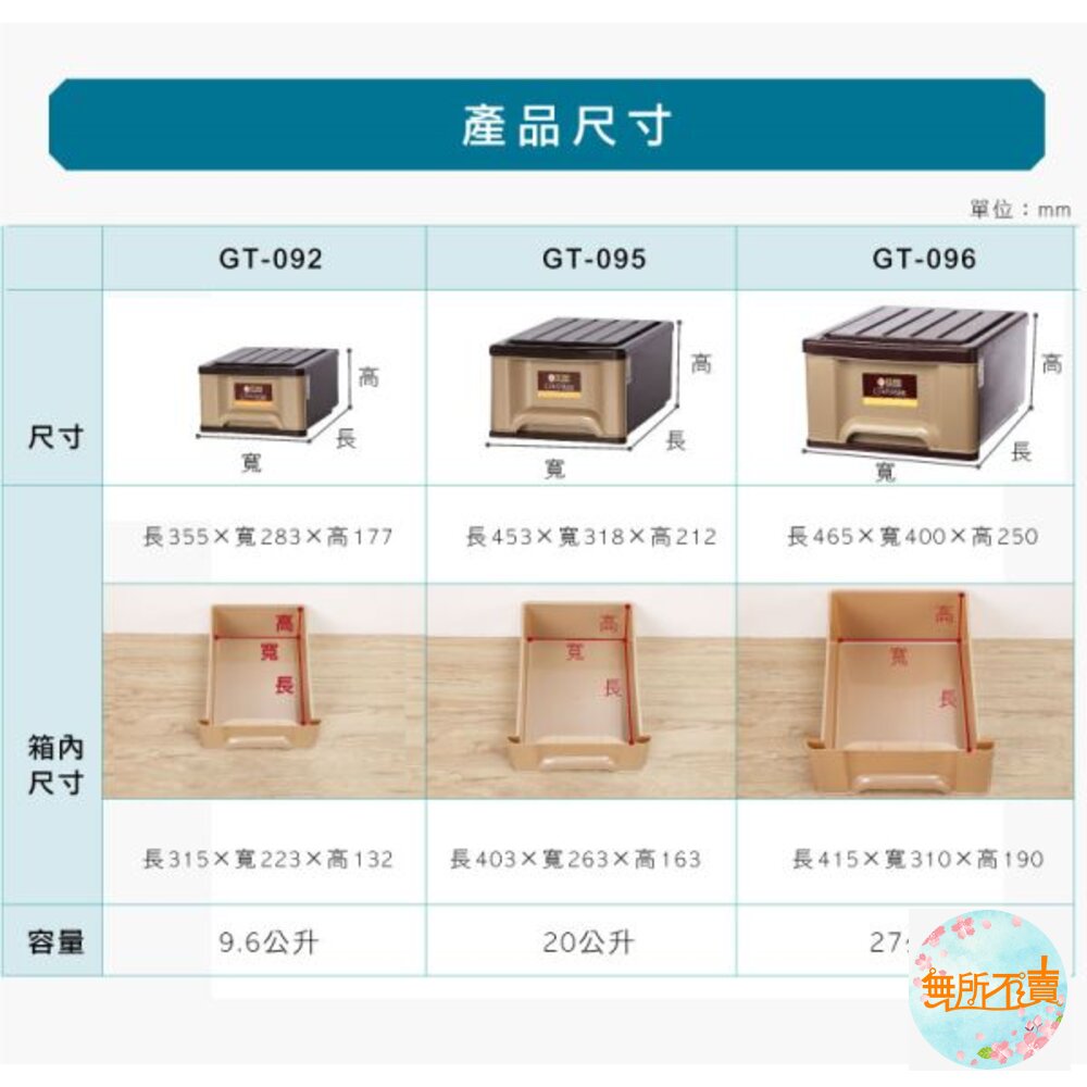 MIT GT-092加州抽屜整理箱:9.6L 單入-圖片-3