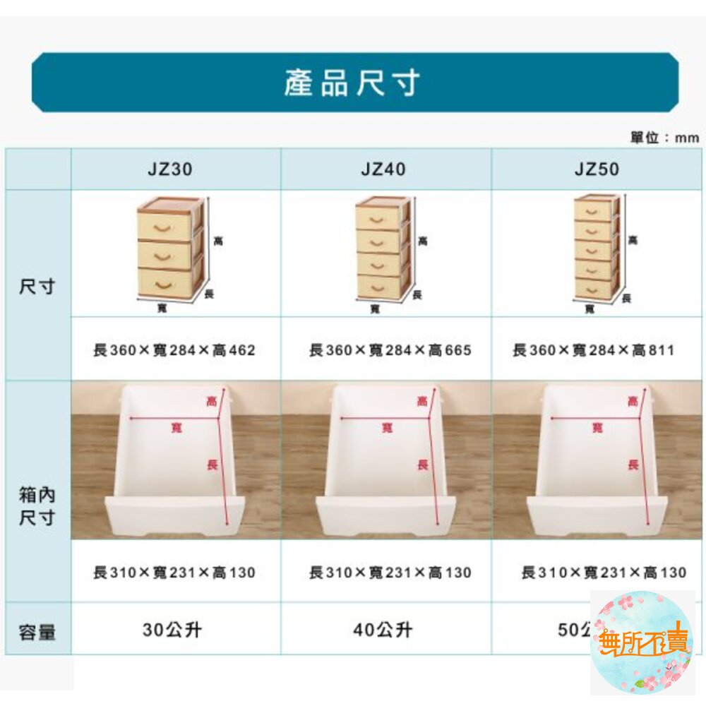 迷你藤編滑輪抽屜整理櫃-圖片-4