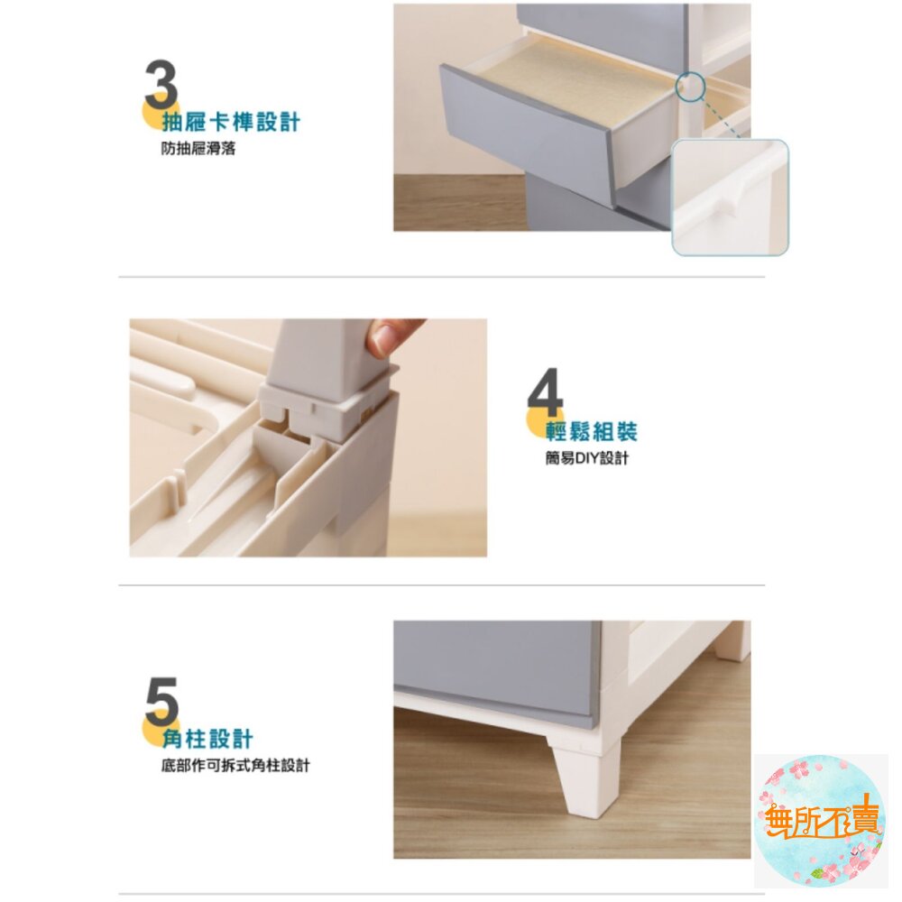 KEYWAY KD-40時尚屋寬型四層櫃120L-圖片-2